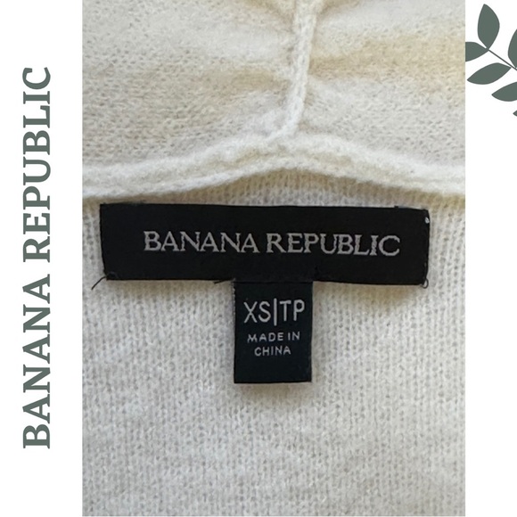 Banana Republic Aire Wrap Front Light Cream Sweater Wool Blend Size Extra Small - Picture 8 of 8
